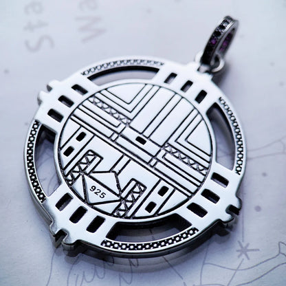 Damen-Charm-Anhänger Amulett magisch Natur Glück aus Sterlingsilber