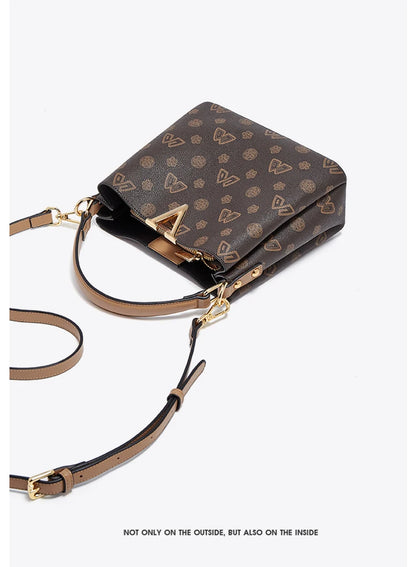 Damen Handtasche im Retro-Stil mit kleinem Bucket Bag