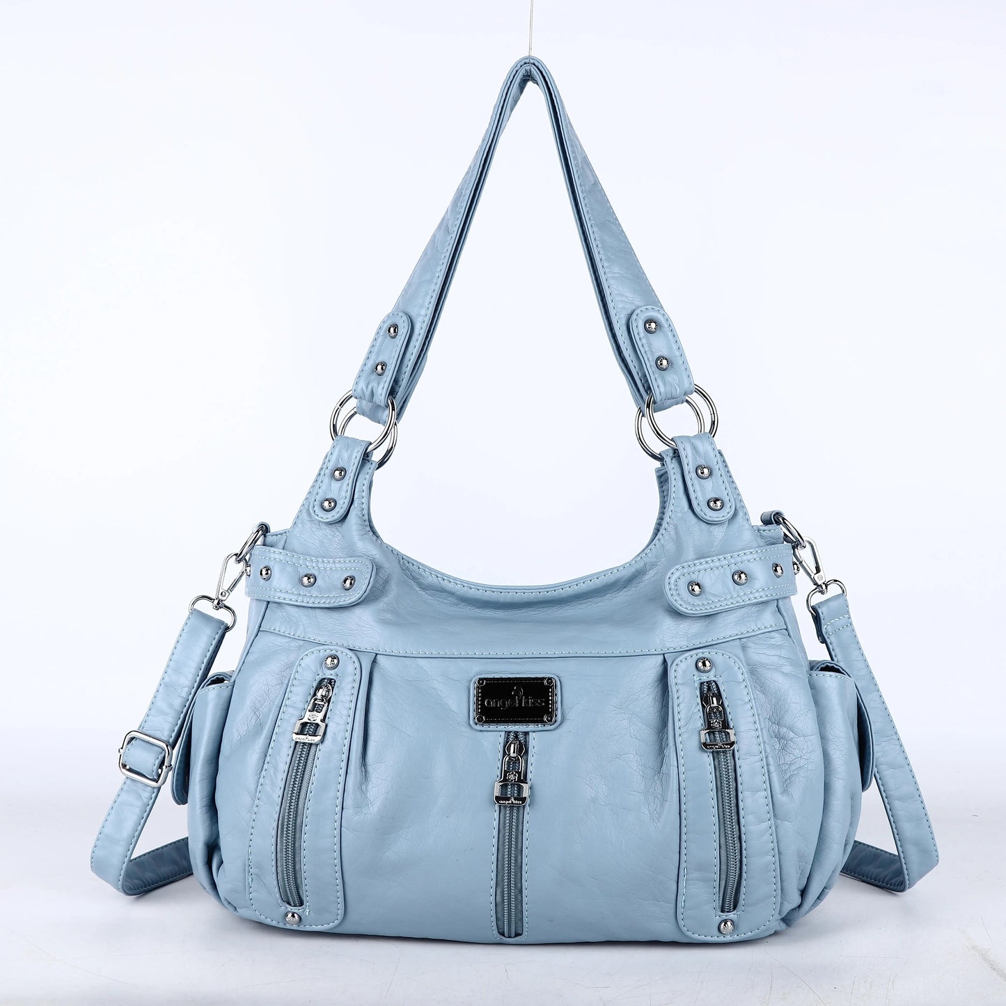Damen-Schultertasche aus PU-Material Mit Großem Fassungsvermögen und Reißverschluss für Alltag und Freizeit