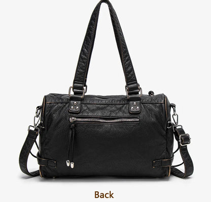 Damen-Handtasche aus weichem Bronzeleder Großes Fassungsvermögen mit Innenfächern Alltagstauglichkeit