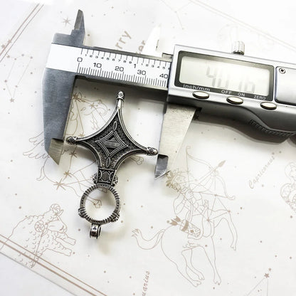 Damen-Charm-Anhänger Kreuz und Krone majestätisch aus Sterlingsilber