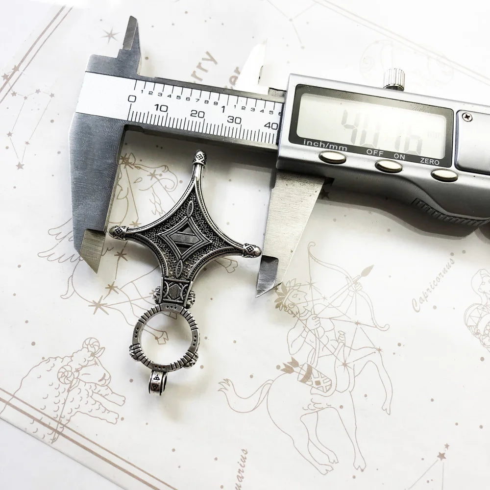 Damen-Charm-Anhänger Kreuz und Krone majestätisch II aus Sterlingsilber