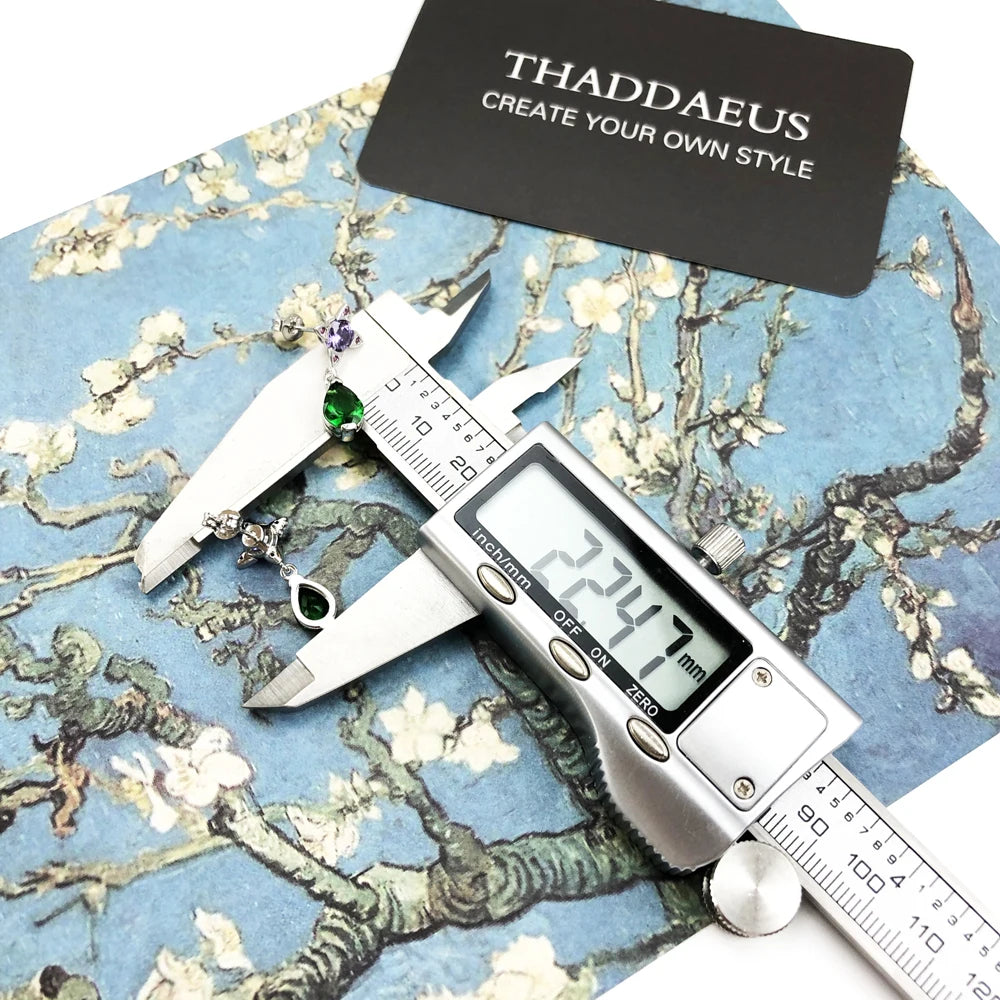 Damen-Ohrstecker Wassertropfen schwarz magisch 925 Sterlingsilber II