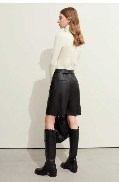 Damen-Rollkragenpullover Kaschmir-Wolle Slim Stickerei Winter
