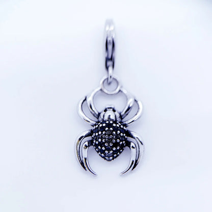 Damen-Charm-Anhänger Spinne Natur Vintage aus Sterlingsilber