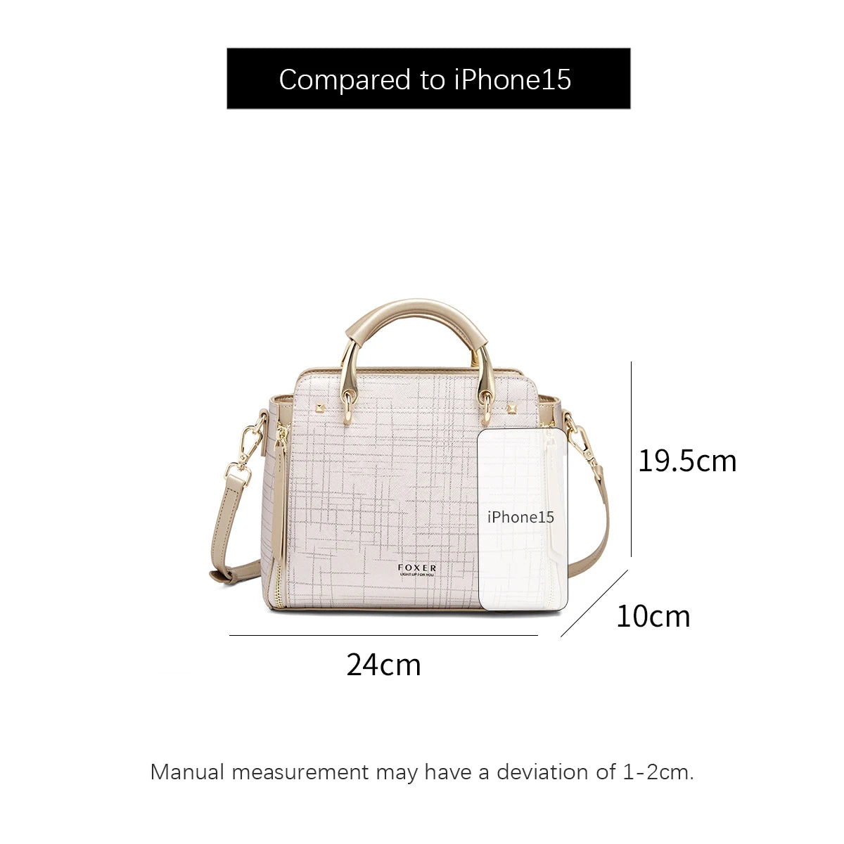 Damen Schultertasche aus Split-Leder mit Luxus-Design Crossbody