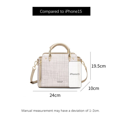 Damen Schultertasche aus Split-Leder mit Luxus-Design Crossbody
