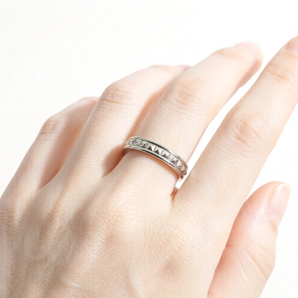 Damen-Ohrstecker Ring Punk aus Sterlingsilber