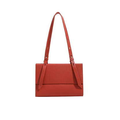 Schultertasche Aus Kuh-Spaltleder In Rot | Elegant