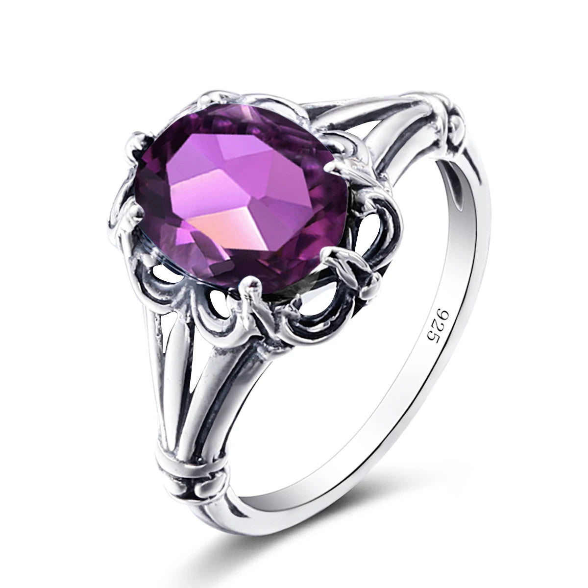 Damen-Ring aus Gelbgold mit ovalem Mystic Topas 8x10mm handgefertigt Schmuckgeschenk