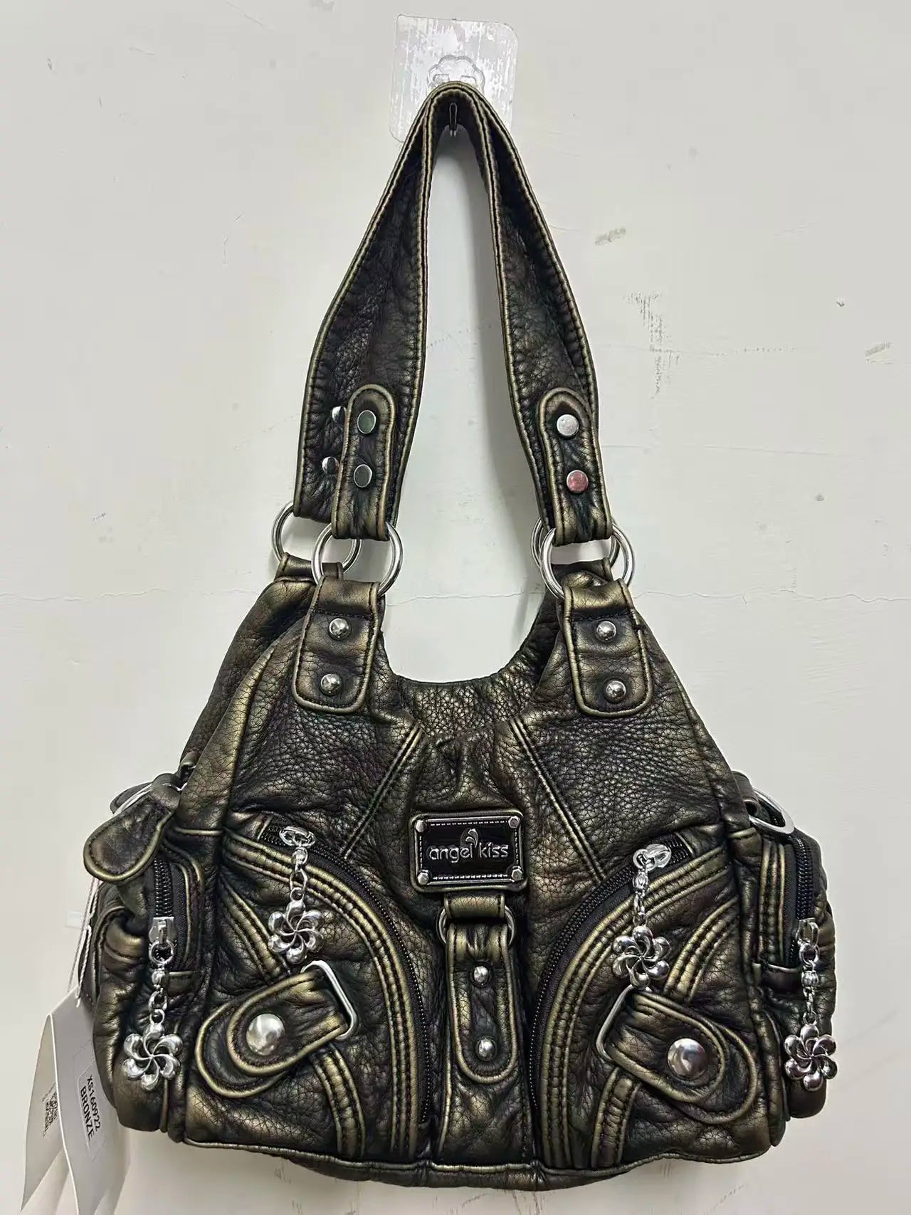 Damen-Hobo-Tasche aus Leder im Retro-Distressed Stil mit viel Stauraum und mehrfachen Innenfächern