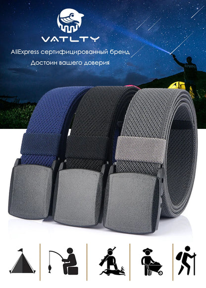 Unisex-Gürtel Elastisch Aus Canvas Mit Nylon-Schnellverschluss 3,8 cm Breite Für Outdoor