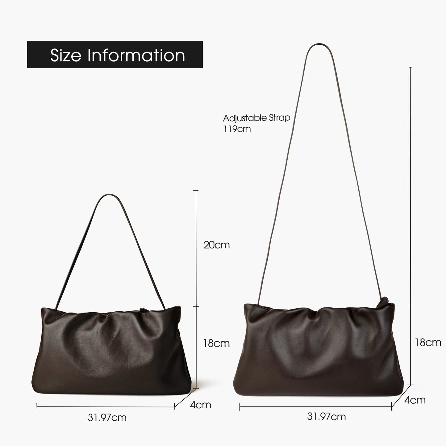 Lammleder-Handtasche | Cloud-Falt-Form, Top-Handle