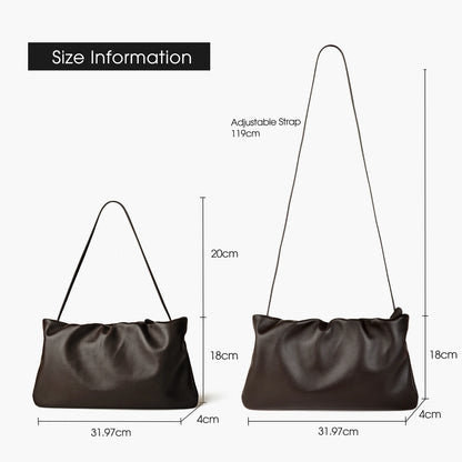 Lammleder-Handtasche | Cloud-Falt-Form, Top-Handle
