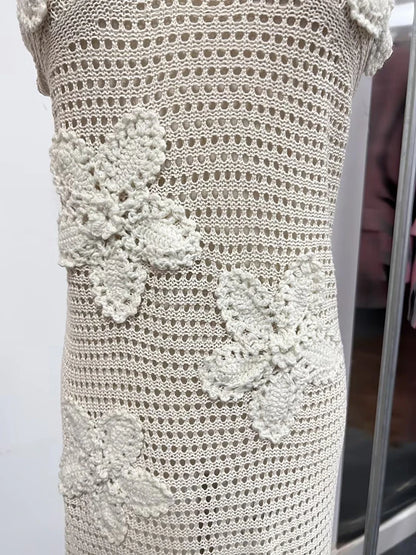Elegantes Damen-Midikleid mit Rundhalsausschnitt und langen Ärmeln im Patchwork-Design mit Diamantenmuster