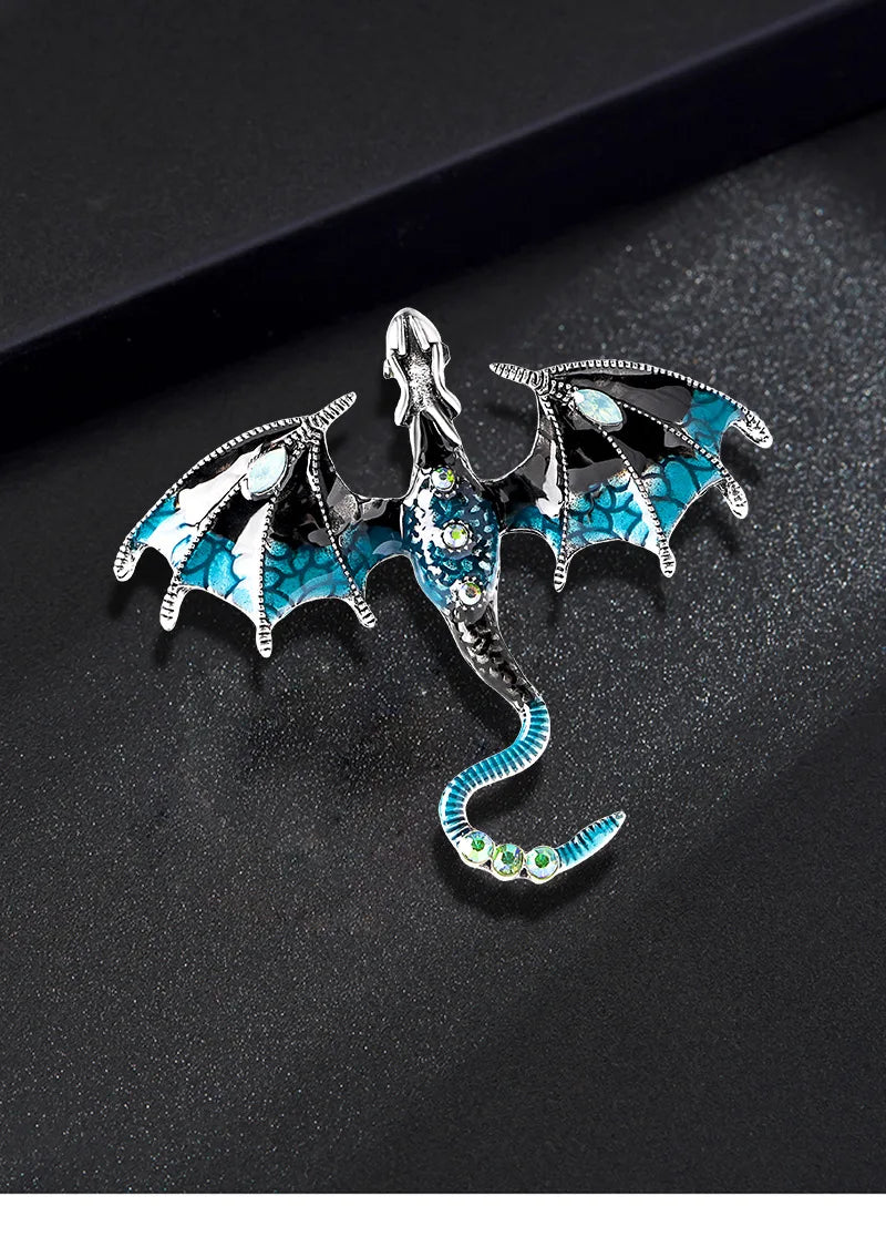 Brosche Drache Emaille Tier Casual Schnalle Party Corsage Unisex