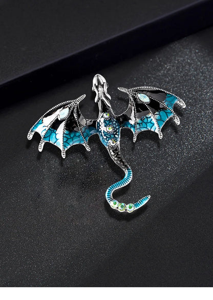 Brosche Drache Emaille Tier Casual Schnalle Party Corsage Unisex
