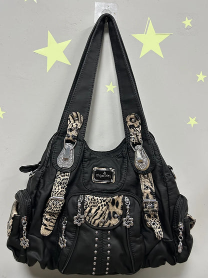 Damen-Schultertasche aus PU-Leder großes Fassungsvermögen ideal für Alltag und Reisen