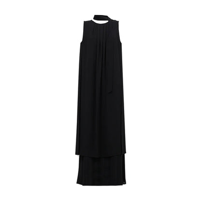 Leichtes Chiffon Damenkleid Sommer Zweiteilig Elegant Zum Reisen