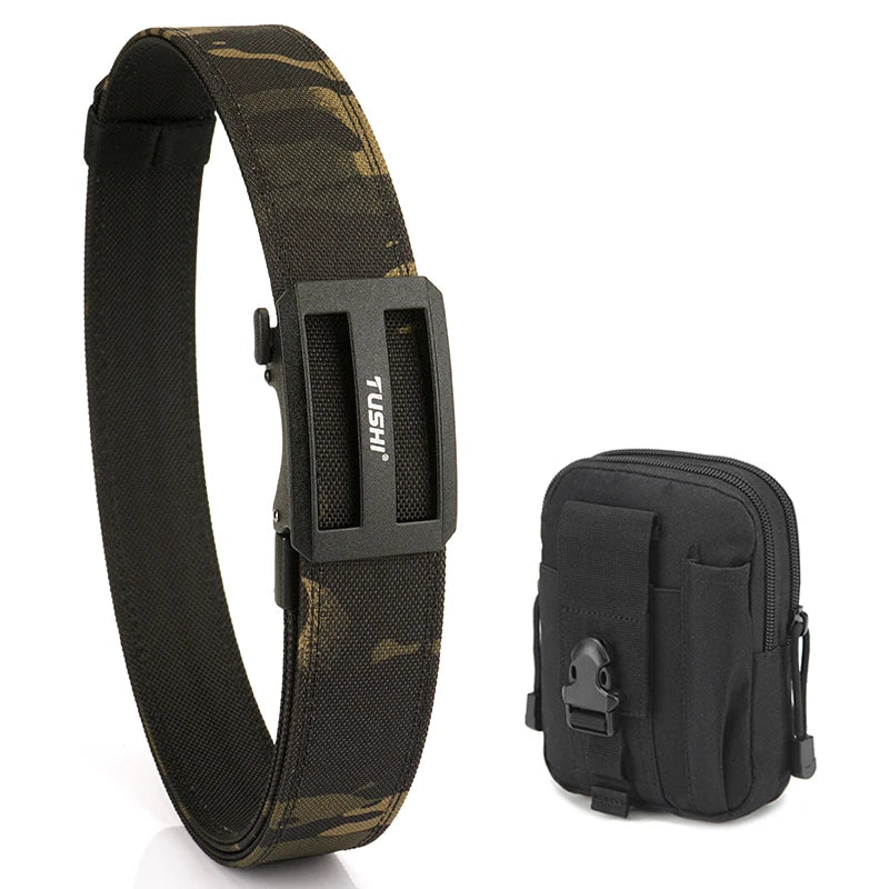 Herren-Taktischer Outdoor-Gürtel aus Nylon mit automatischer Metallschnalle und verstellbarer Länge