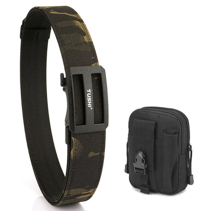 Herren-Taktischer Outdoor-Gürtel aus Nylon mit automatischer Metallschnalle und verstellbarer Länge
