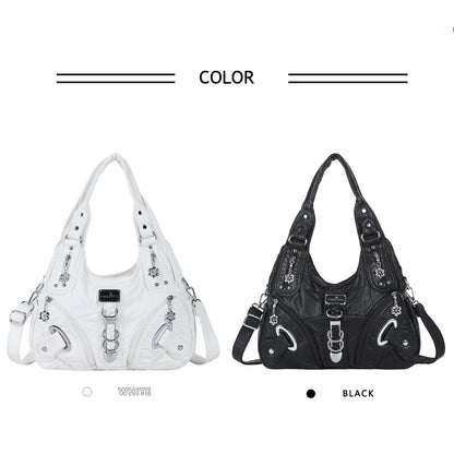 Damen-Denim-Schultertasche Vintage Großes Fassungsvermögen Mit Top-Handle Alltagstauglich