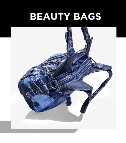 Damen-Schultertasche Vintage Stil mit Top-Griff große Handtasche für Alltag und Freizeit
