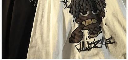 Herren-Pullover mit O-Ausschnitt und Cartoon-Print – warmes, modisches Design für Herbst und Winter