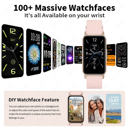 LIGE 2025 Neue Smart Band Frauen 1,45 "Display BT Anruf Herzfrequenz Kalorien Smart Uhr Wasserdicht 100 + Sport Armband damen Geschenk
