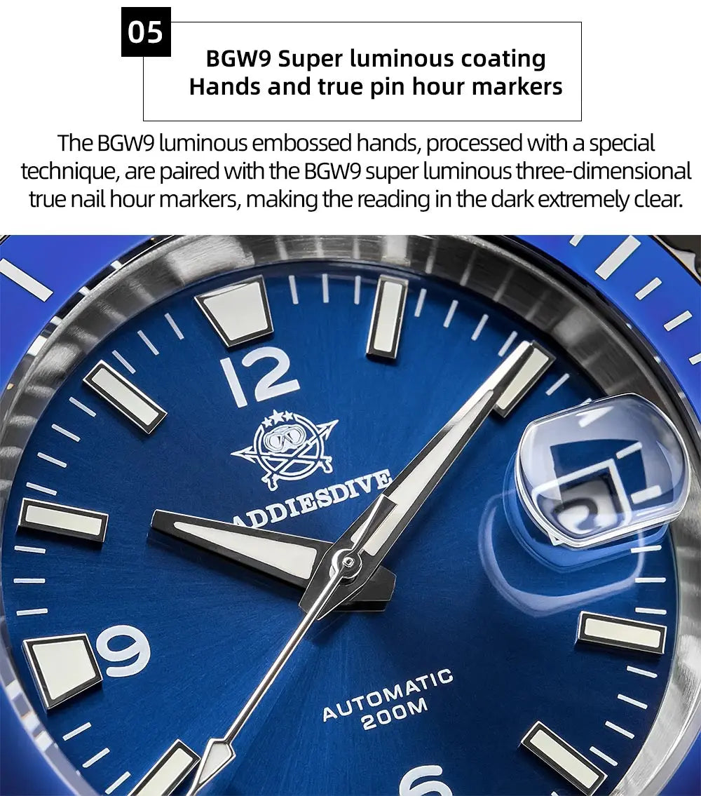 Herren-Taucheruhr mit Keramikluenette und 8215-Automatikwerk
