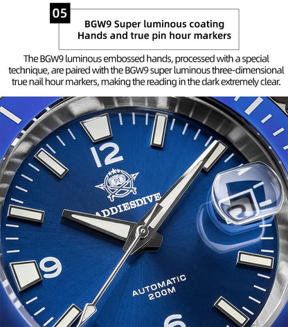 Herren-Taucheruhr mit Keramikluenette und 8215-Automatikwerk
