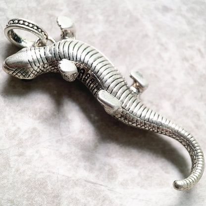 Damen-Charm-Anhänger Salamander Pavé Rebel trendig aus Sterlingsilber