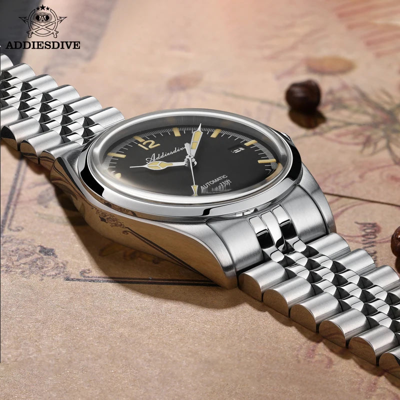 Herren-Automatikuhr mit Jubilee-Armband und Kalenderanzeige