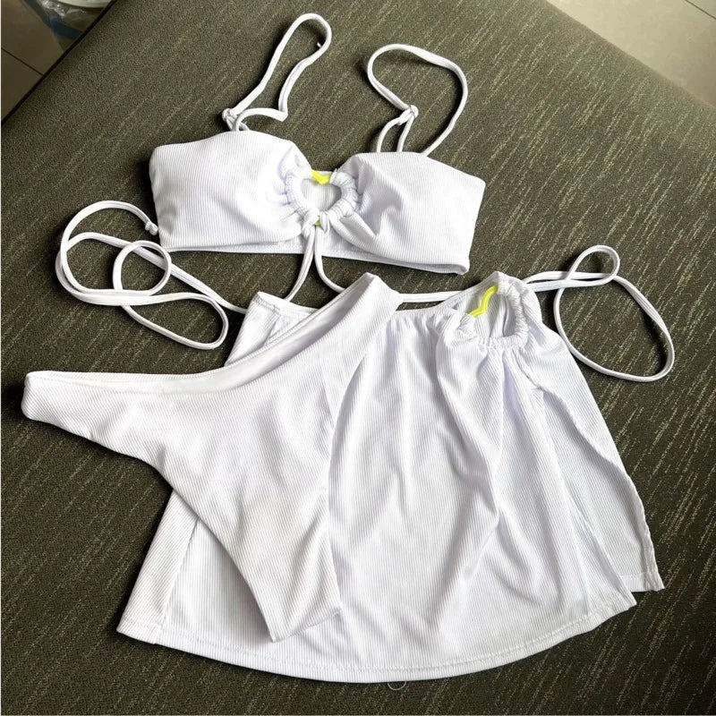 Bikini-Set mit großen Strasssteinen – Push-up-Badeanzug für Damen, ideal für den Sommerstrand