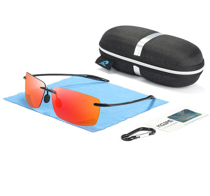 Sonnenbrille Sport TR90 leicht Laufen Fahren Karabiner-Etui Herren