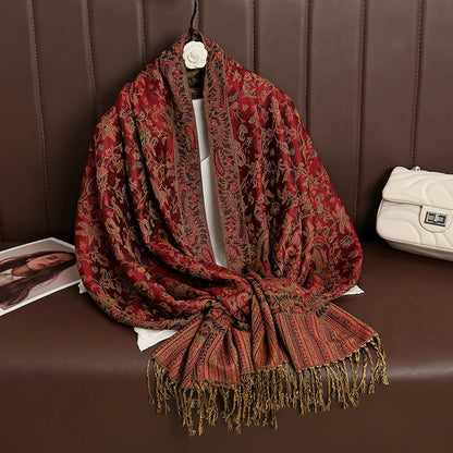 Damen Winterschal Kaschmir Jacquard Paisley lang Pashmina Bandana Foulard Luxus