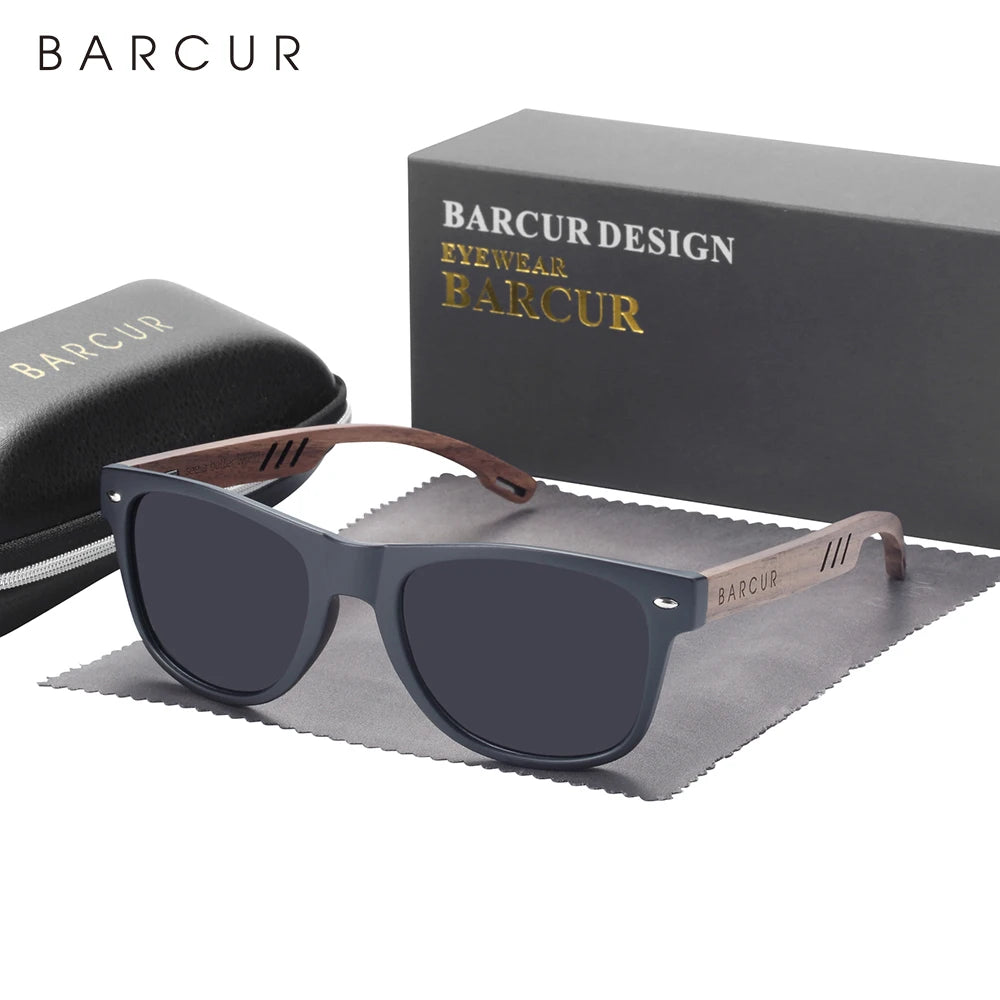Sonnenbrille Holz Walnuss polarisiert UV-Schutz Design Herren Damen B