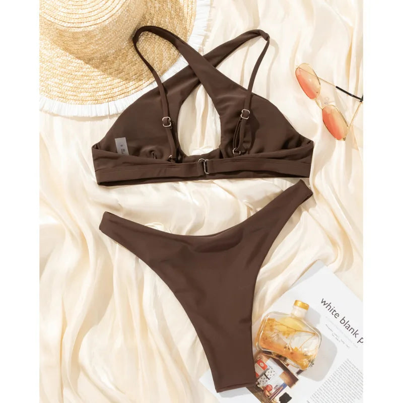 Vielseitiges Damen-Bikini-Set mit brasilianischem Schnitt – ideal für Strand und Pool