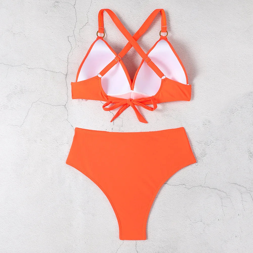 Sexy Damen-Bikini-Set mit Bräunungseffekt – dreiteiliges Badeanzug-Set für Strand und Pool