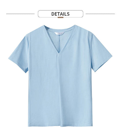 Damen Top im minimalistischen Sommerstil mit einfarbiger Buchstabenstickerei