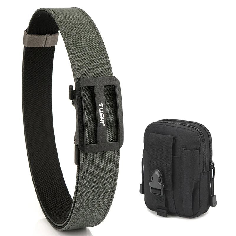 Herren-Taktischer Outdoor-Gürtel aus Nylon mit automatischer Metallschnalle und verstellbarer Länge