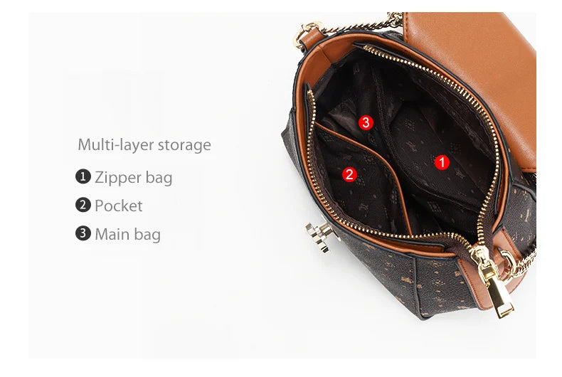 Damen Schultertasche aus PVC-Leder Crossbody-Stil für Alltag