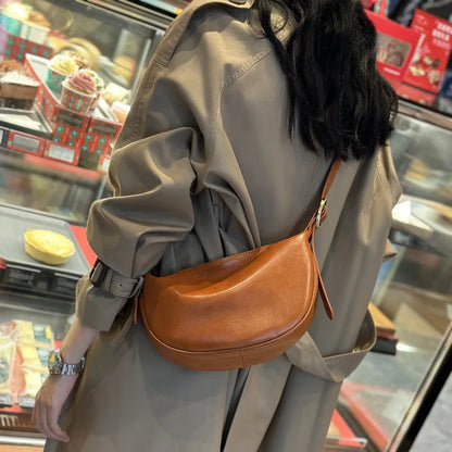 Damen Crossbody-Tasche Aus Pflanzlich Gegerbtem Leder | Vintage Stil