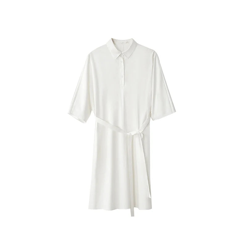 Elegantes Damen Hemdkleid Baumwolle Bequemer Fit Für Büro
