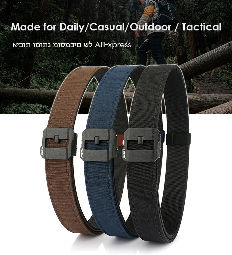 VATLY Rigid Tactical Gürtel Herren Nylon Automatik-Schnalle EDC IPSC