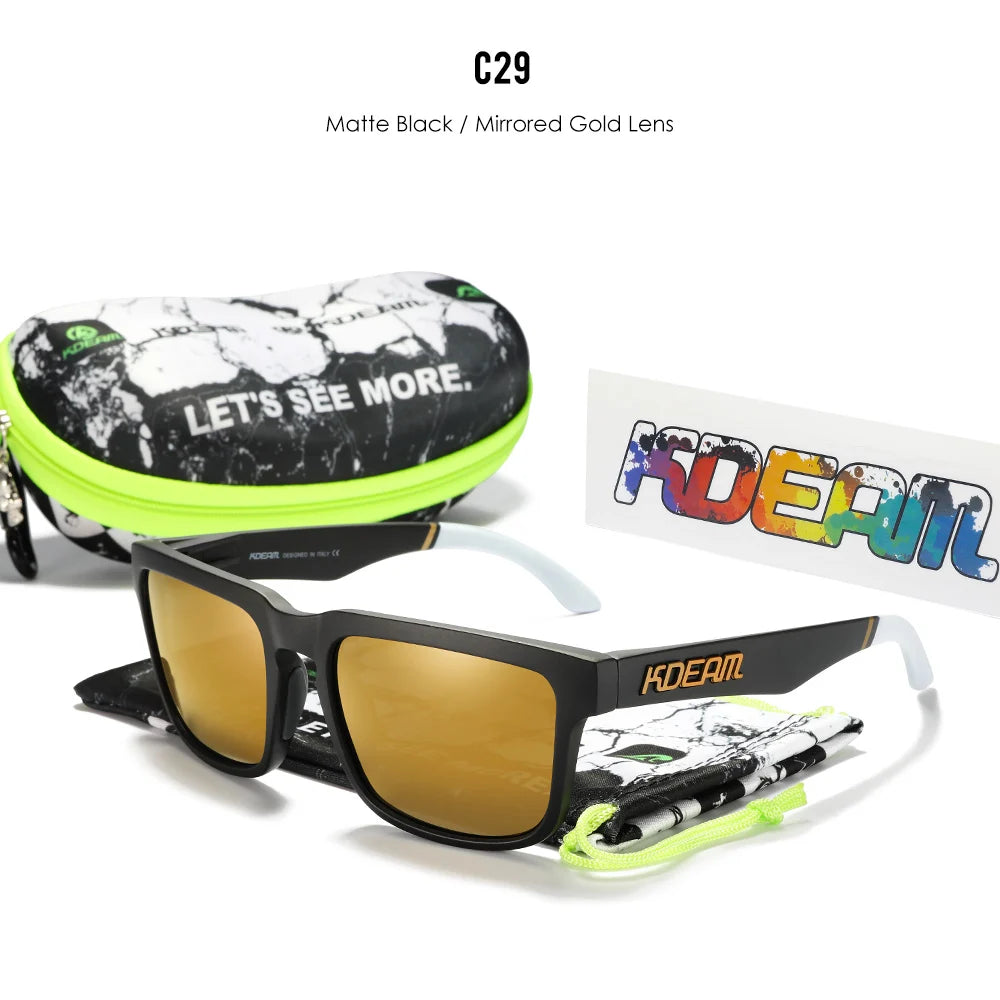Sonnenbrille quadratisch polarisiert 37 Farben UV400 lässig Outdoor Unisex