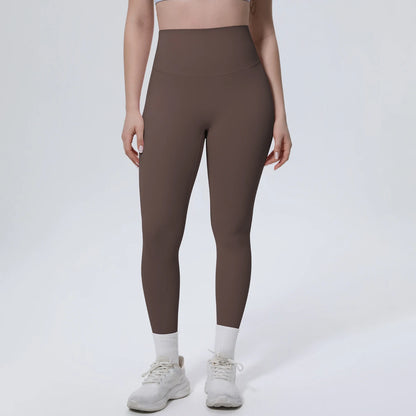 Hamidou Yoga-Leggings mit hohem Bund und Peach-Po-Effekt, braun