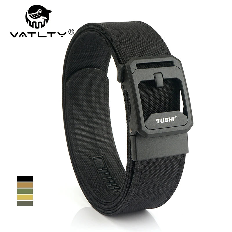 Unisex-Taktischer Gürtel aus 1100D Nylon Breite 4,3 cm mit Metall-Automatik-Schnalle für Militär IPSC Jagd