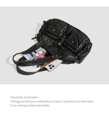Damen-Handtasche Mit Oberem Henkel Und Schulterriemen Aus Bronze Kunstleder Für Alltag Und Freizeit