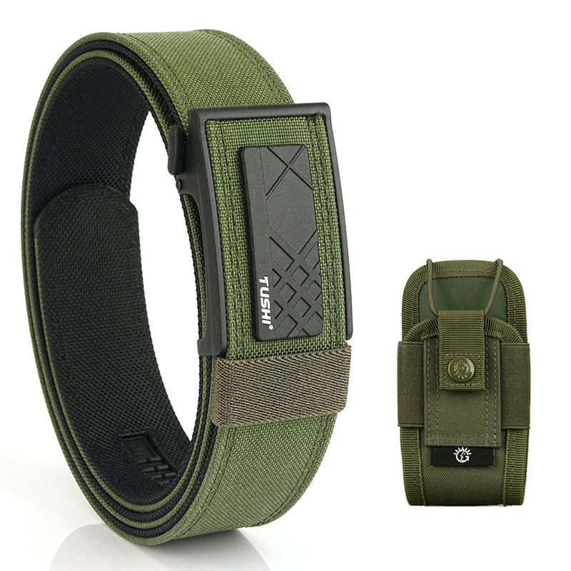 VATLY Multifunktions Tactical Gürtel Herren Nylon Rigid Automatik-Schnalle